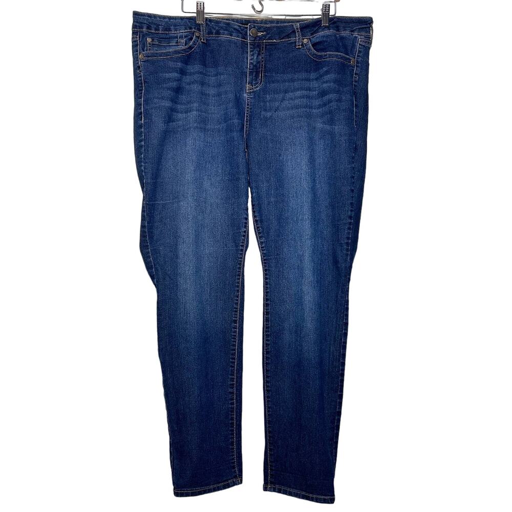 Torrid Jeans Blue Denim Straight Leg Womens Size 22R‎